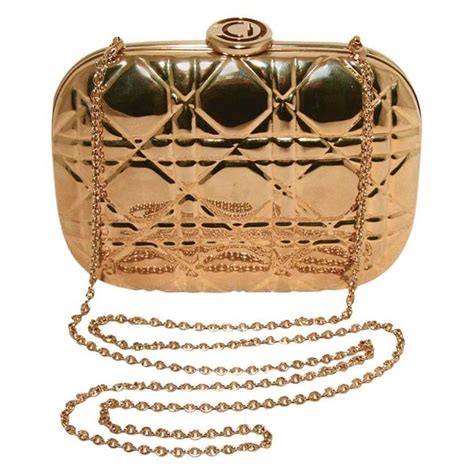 christian dior gold clutch|dior clutch with hand strap.